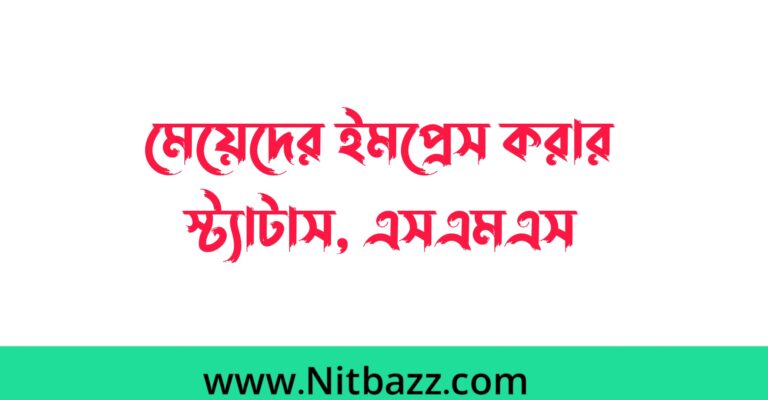 মেয়েদের ইমপ্রেস করার স্ট্যাটাস | মেয়েদের ইমপ্রেস করার এসএমএস  